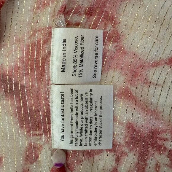 Rococo Sand Women's Silk Tie-Dye Pattern Dress with Belt - Picture 5 of 7